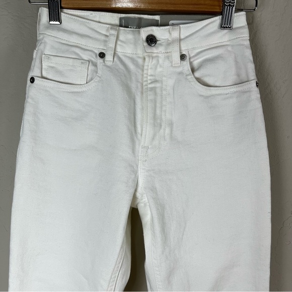 NEW Everlane The Curvy Cheeky Jean High Rise Bone White Size 23 Ankle - Picture 2 of 12